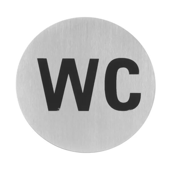 ΙΝΟΧ ΣΗΜΑ WC Φ7cm