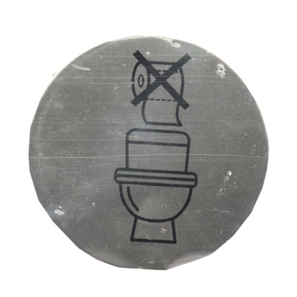 ΙΝΟΧ ΟΧΙ ΧΑΡΤΙΑ Φ7cm