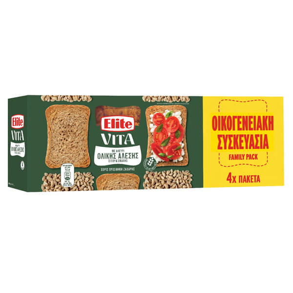 ELITE ΦΡΥΓΑΝΙΑ ΟΛΙΚΗΣ ΑΛΕΣΗΣ 360gr  FAMILY PACK
