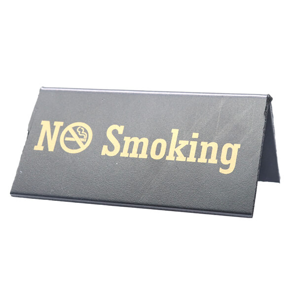 PVC NO SMOKING ΜΑΥΡΟ ΜΕ ΧΡΥΣΑ ΓΡΑΜΜΑΤΑ 10Χ5