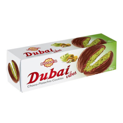 ΒΙΟΛΑΝΤΑ DUBAI COOKIES 180gr. - (ΚΡΕΜΑ ΦΥΣΤΙΚΙΟΥ ΑΙΓΙΝΗΣ ΚΑΙ ΚΑΝΤAΪΦΙ ΜΕ ΕΠΙΚΑΛΥΨΗ ΣΟΚΟΛΑΤΑΣ)