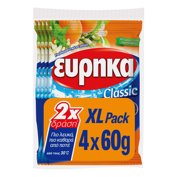 ΕΥΡΗΚΑ ΛΕΥΚΑΝΤΙΚΟ 4x60gr. - (ΑΝΘΗ ΠΟΡΤΟΚΑΛΙΑΣ)