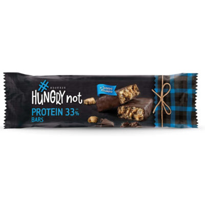 HUNGRY NOT ΜΠΑΡΑ ΠΡΩΤΕΙΝΗΣ 45gr. - (ΜΑΥΡΗ ΣΟΚΟΛΑΤΑ - ΜΠΙΣΚΟΤΟ)