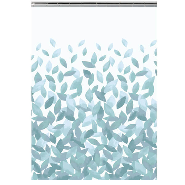 ΚΟΥΡΤΙΝΑ ΜΠΑΝΙΟΥ LEAFS 180x200 - 100% POLYESTER (ΜΕΝΤΑ)