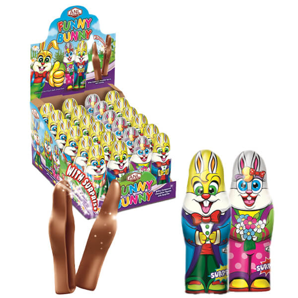 ΠΑΣΧΑΛΙΝΟΣ ΛΑΓΟΣ ΣΟΚΟΛΑΤΕΝΙΟΣ FUNNY BUNNY ΜΕ ΔΩΡΟ ΕΚΠΛΗΞΗ (24x38gr.)