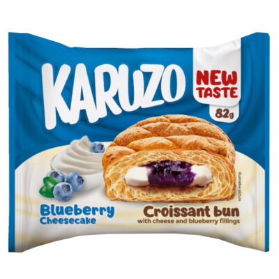 KARUZO ΚΡΟΥΑΣΑΝ BUN 82gr - (CHEESECAKE BLUEBERRY)