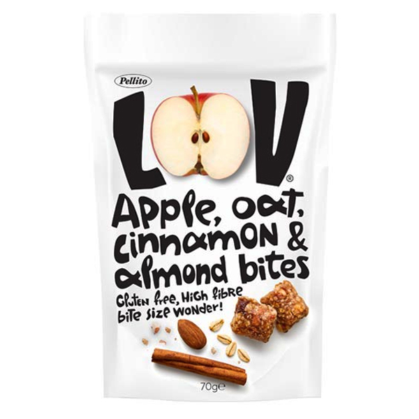 PELLITO LOV OAT BITES 70gr. - (ΜΗΛΟ - ΚΑΝΕΛΑ - ΑΜΥΔΓΑΛΟ)