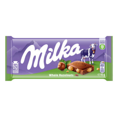 MILKA ΣΟΚΟΛΑΤΑ  95gr - (WHOLE HAZELNUTS)