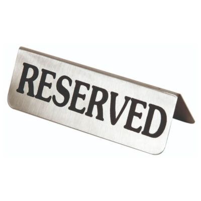 ΣΤΑΝΤ ΙΝΟΧ "RESERVED" 7.5x3.8hcm 7538