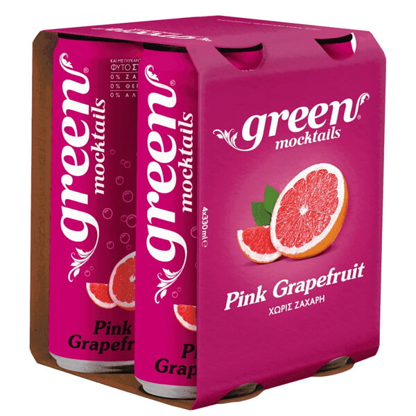 GREEN MOCTAILS (4x330ml) -  (PINK GRAPEFRUIT)