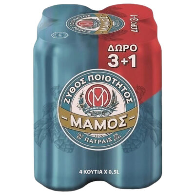 ΜΑΜΟΣ ΜΠΥΡΑ ΚΟΥΤΙ vol 5% (4x500ml) - (3+1 ΔΩΡΟ)