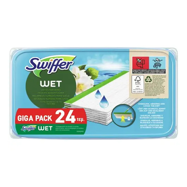 SWIFFER ΥΓΡΑ ΑΝΤΑΛΛΑΚΤΙΚΑ ΠΑΝΑΚΙΑ 24τεμ.