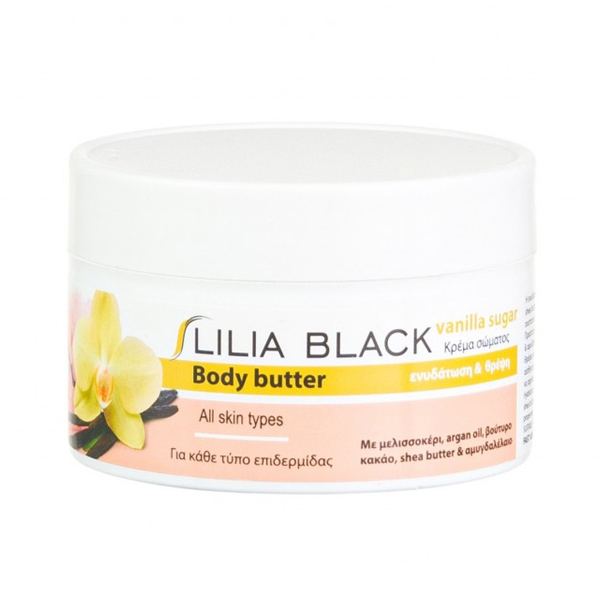 LILIA BLACK BODY BUTTER 250ml - (ΒΑΝΙΛIA ΚΑΙ ΖΑΧΑΡΗ)