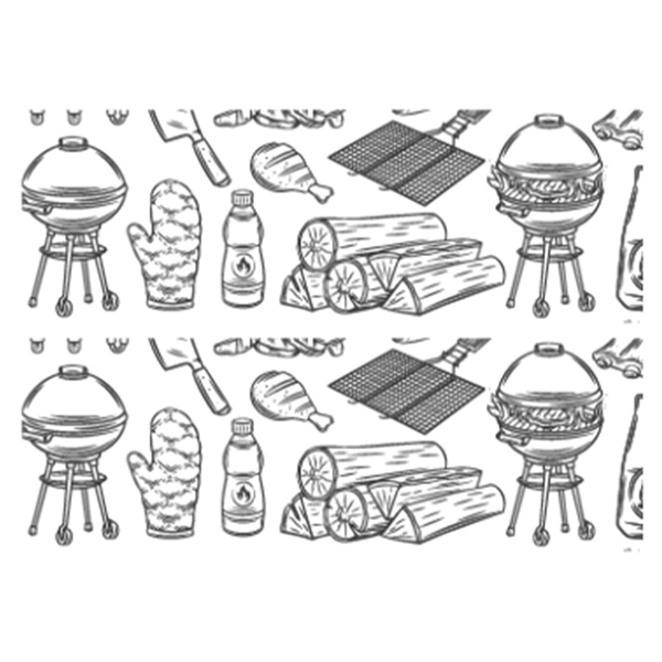 ΡΙΖΟΧΑΡΤΟ ΤΥΠΩΜΕΝΟ (GRILL MEAT) - (1 ΧΡΩΜΑ) - (25x35cm) - (10kg)