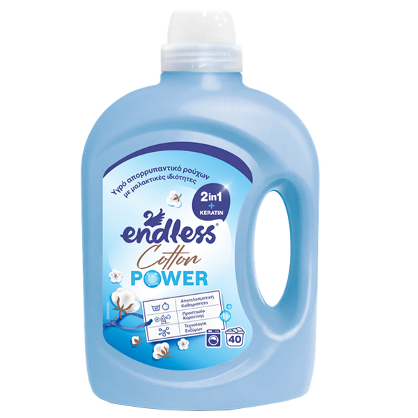ENDLESS ΥΓΡΟ ΠΛΥΝ.ΡΟΥΧΩΝ (2 σε 1)  2lit - (COTTON POWER)