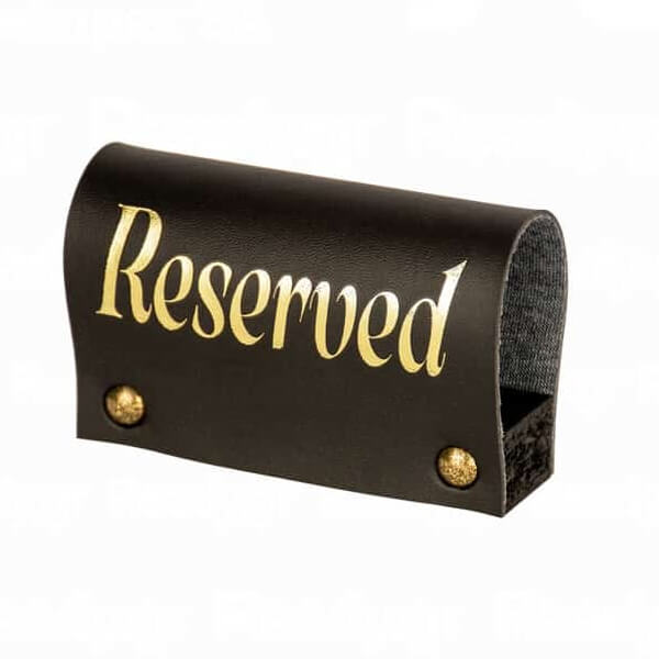 ΣΗΜΑ PVC 2 ΟΨΕΩΝ  ΔΕΡΜΑΤΙΝΗ 10x7 (ΜΕ ΒΑΣΗ) (RESERVED)