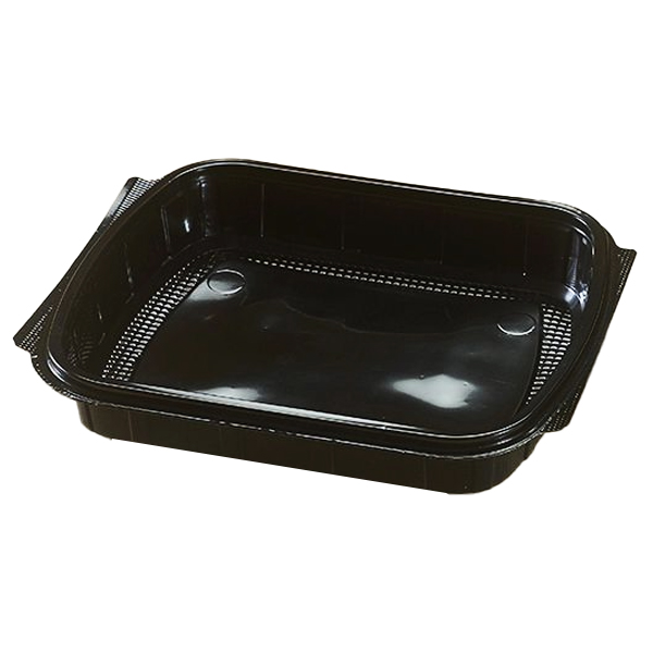 ΣΚΕΥΟΣ ΦΑΓΗΤΟΥ ΜΑΥΡΟ ΜΕΡΙΔΑΣ (24x21x4cm) - (FT296-40) (50τεμ.) - (LUX PLAST)