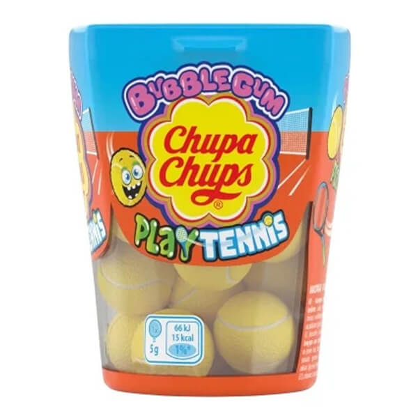 CHUPA CHUPS BUBBLE GUM (10x90gr.) - (PLAY TENNIS) (ΑΝΑΝΑΣ)
