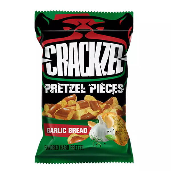 CRACKZEL MINI PRETZEL 80gr - (GARLIC BREAD)