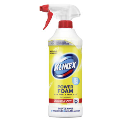 KLINEX SPRAY POWER FOAM 435ml ΦΡΕΣΚΑΔΑ ΛΕΜΟΝΙΟΥ- (ΛΕΚΑΝΗ ΚΑΙ ΜΠΑΝΙΟ)