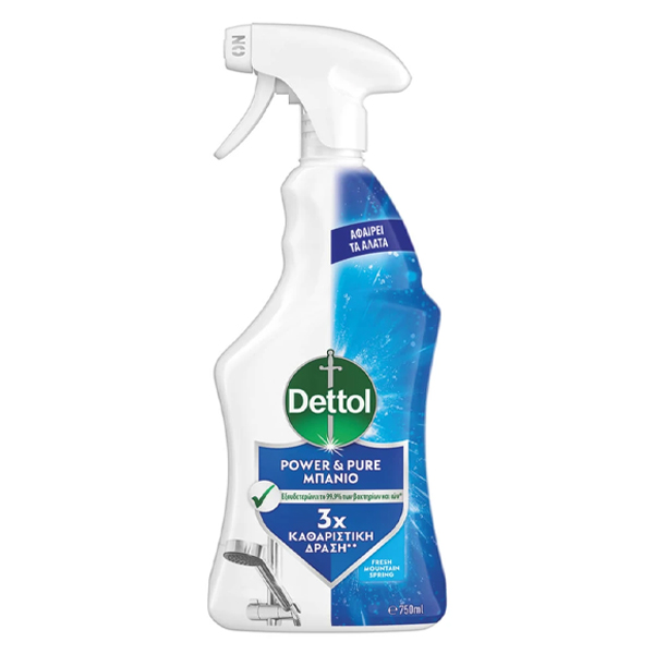 DETTOL POWER ΚΑΙ PURE SPRAY ΠΟΛΥΚΑΘΑΡΙΣΤΙΚΟ 750ml - (ΜΠΑΝΙΟ)