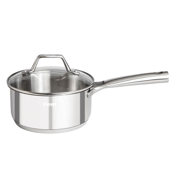 FEST REFLECTION ΚΑΤΣΑΡΟΛΑ No 16X7.5 ME ΓΥΑΛΙΝΟ ΚΑΠΑΚΙ 18/10