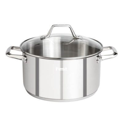 FEST REFLECTION ΧΥΤΡΑ No 26X14.5 ME ΓΥΑΛΙΝΟ ΚΑΠΑΚΙ 18/10