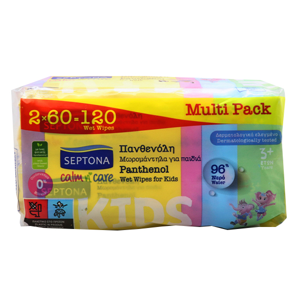 SEPTONA ΜΩΡΟΜΑΝΤΗΛΑ CALM N' CARE (2x60τεμ.) - (KIDS) (ΠΑΝΘΕΝΟΛΗ)