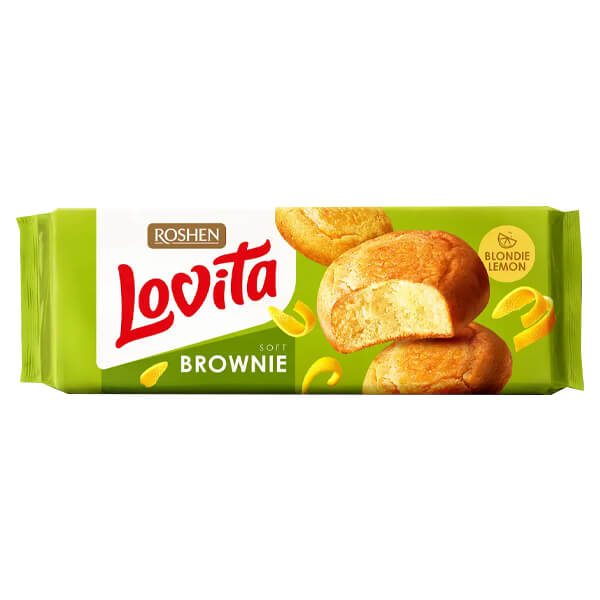 ROSHEN LOVITA BLONDIE BROWNIE COOKIES 152gr - (ΛΕΜΟΝΙ)