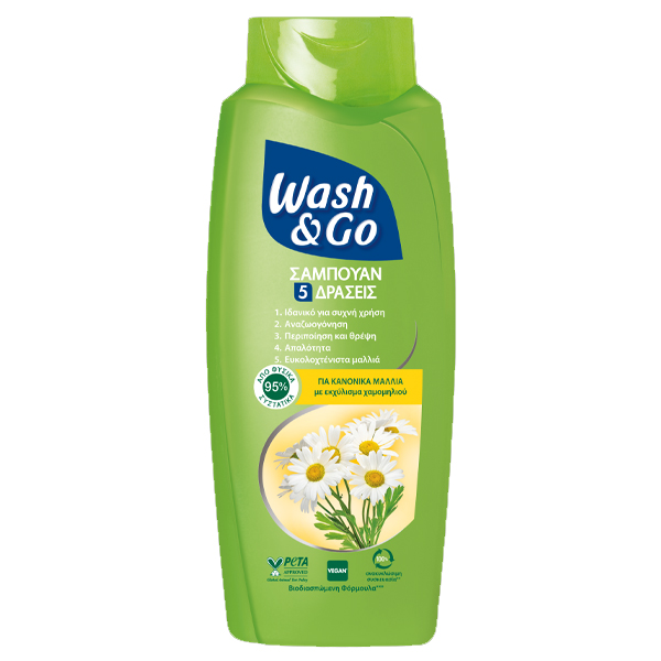 WASH ΚΑΙ GO SHAMPOO 650ml - (NORMAL)