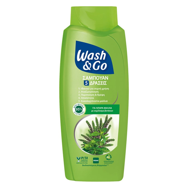 WASH ΚΑΙ GO SHAMPOO 650ml - (OILY)