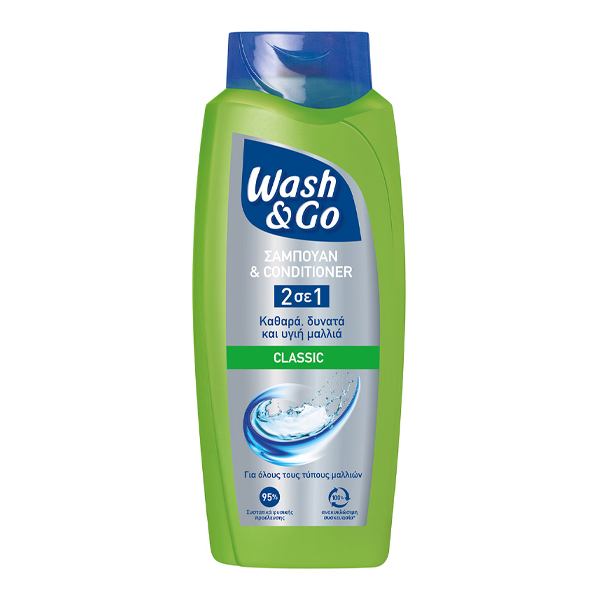 WASH ΚΑΙ GO SHAMPOO 650ml - (2 IN 1 CLASSIC)