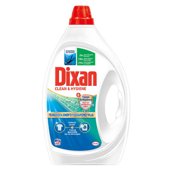 DIXAN ΥΓΡΟ ΠΛΥΝΤΗΡΙΟΥ GEL 48εζ. - (2,16lit) (CLEAN ΚΑΙ HYGIENE)