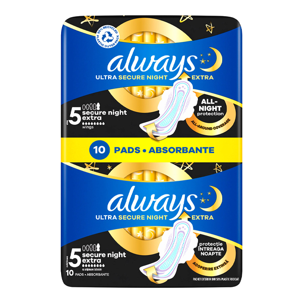 ALWAYS ΣΕΡΒΙΕΤΕΣ ULTRA PLATINUM 10τεμ. - (SECURE NIGHT) (EXTRA)