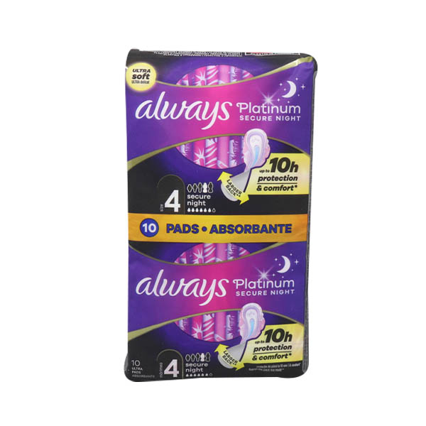 ALWAYS ΣΕΡΒΙΕΤΕΣ ULTRA PLATINUM 10τεμ. - (SECURE NIGHT)