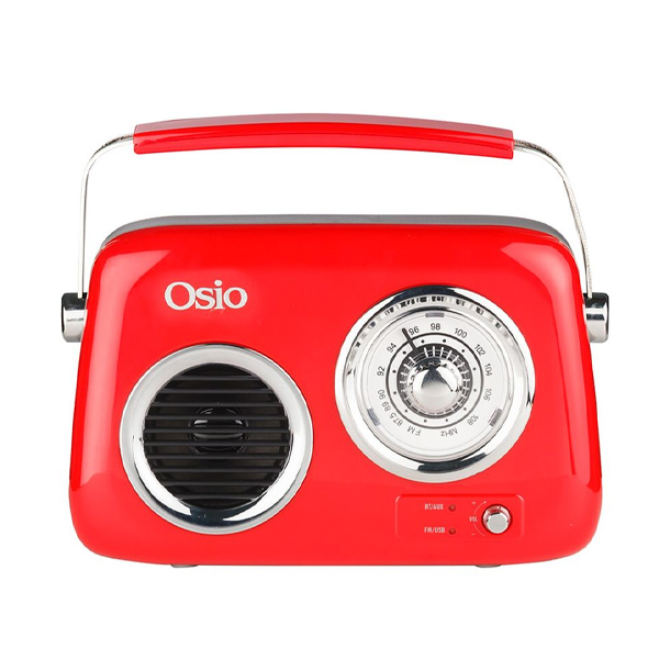 OSIO OPR-3040R ΚΟΚΚΙΝΟ ΡΕΤΡΟ ΦΟΡΗΤΟ ΑΝΑΛΟΓΙΚΟ ΡΑΔΙΟΦΩΝΟ
