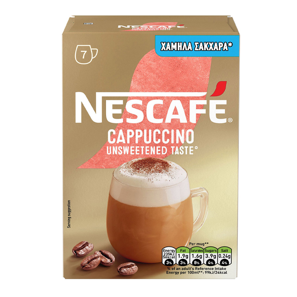 NESCAFE CAPPUCCINO UNSWEETENED TASTE (7x14.2gr)
