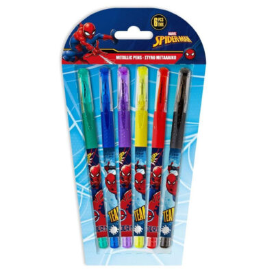 ΣΤΥΛΟ ΜΕΤΑΛΛΙΚΟ 6ΤΕΜ SPIDERMAN