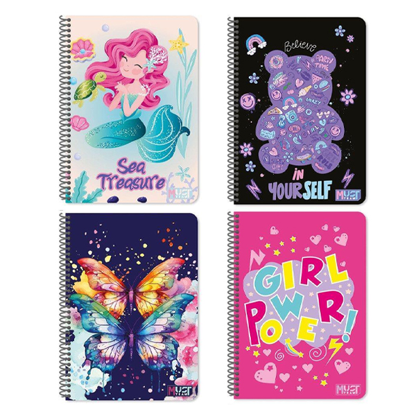 ΤΕΤΡΑΔΙΟ ΣΠΙΡΑΛ 17Χ25 1Θ 30Φ MUST TEAM CUTE