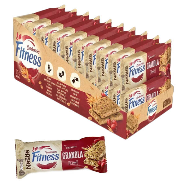 NESTLE BARS FITNESS 38gr. - (GRANOLA CRANBERRY ) (20τεμ.)