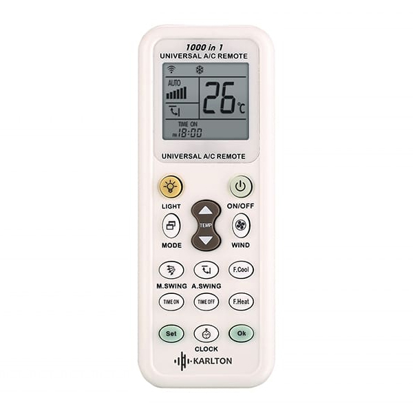 KARLTON ΧΕΙΡΙΣΤΗΡΙΟ UNIVERSAL ΓΙΑ AIR CONDITION ΜΕ 1000+ ΚΩΔΙΚΟΥΣ