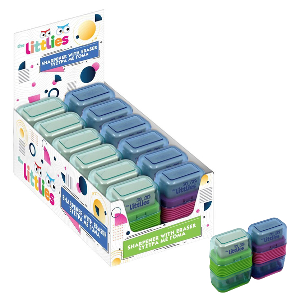 ΓΟΜΑ ΜΕ ΔΙΠΛΗ ΞΥΣΤΡΑ THE LITTLIES 55X40MM 2 ΧΡΩΜΑΤΑ (12τεμ.)