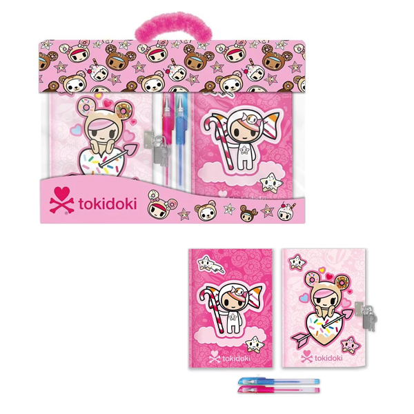 ΗΜΕΡΟΛΟΓΙΟ ΜΕ ΚΛΕΙΔΑΡΙΑ ΣΗΜΕΙΩΜΑΡΙΟ ΚΑΙ 2 ΣΤΥΛΟ GEL TOKIDOKI