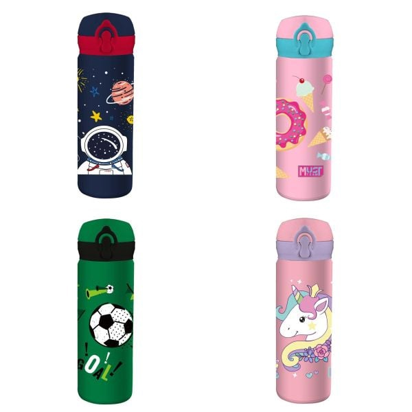 ΠΑΓΟΥΡΙ ΘΕΡΜΟΣ ΑΝΟΞΕΙΔΩΤΟ MUST TEAM 500 ML ΜΕ ΚΑΛΑΜΑΚΙ 4 ΣΧΕΔΙΑ