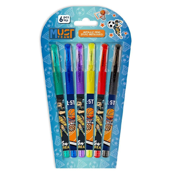 ΣΤΥΛΟ ΜΕΤΑΛΛΙΚΟ 6ΤΕΜ MUST TEAM ΑΓΟΡΙ