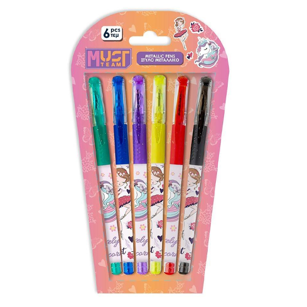 ΣΤΥΛΟ ΜΕΤΑΛΛΙΚΟ 6ΤΕΜ MUST TEAM ΚΟΡΙΤΣΙ