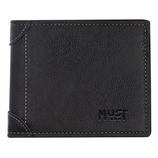 ΠΟΡΤΟΦΟΛΙ ΑΝΔΡΙΚΟ MUST TEAM ΜΑΥΡΟ ΣΧΕΔΙΟ