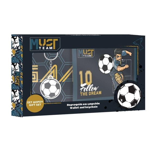 ΠΟΡΤΟΦΟΛΙ ΜΕ ΜΠΡΕΛΟΚ MUST TEAM ΣΕΤ ΔΩΡΟΥ 20Χ12ΕΚ FOOTBALL