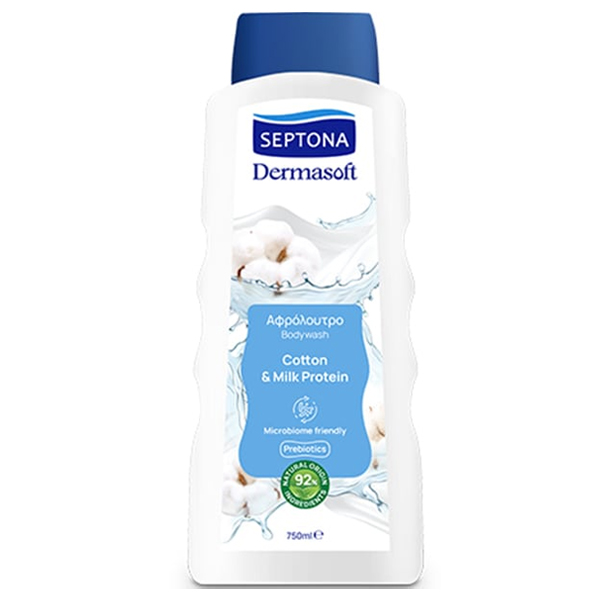SEPTONA DERMASOFT ΑΦΡΟΛΟΥΤΡΟ COTTON ΚΑΙ MILK PROTEIN 750ml
