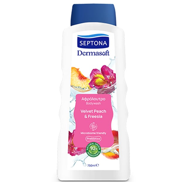 SEPTONA DERMASOFT ΑΦΡΟΛΟΥΤΡΟ PEACH ΚΑΙ FREESIA 750ml